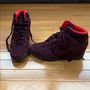 Nike Dunk Sky Hi wedge sneaker women size 9 - EUC